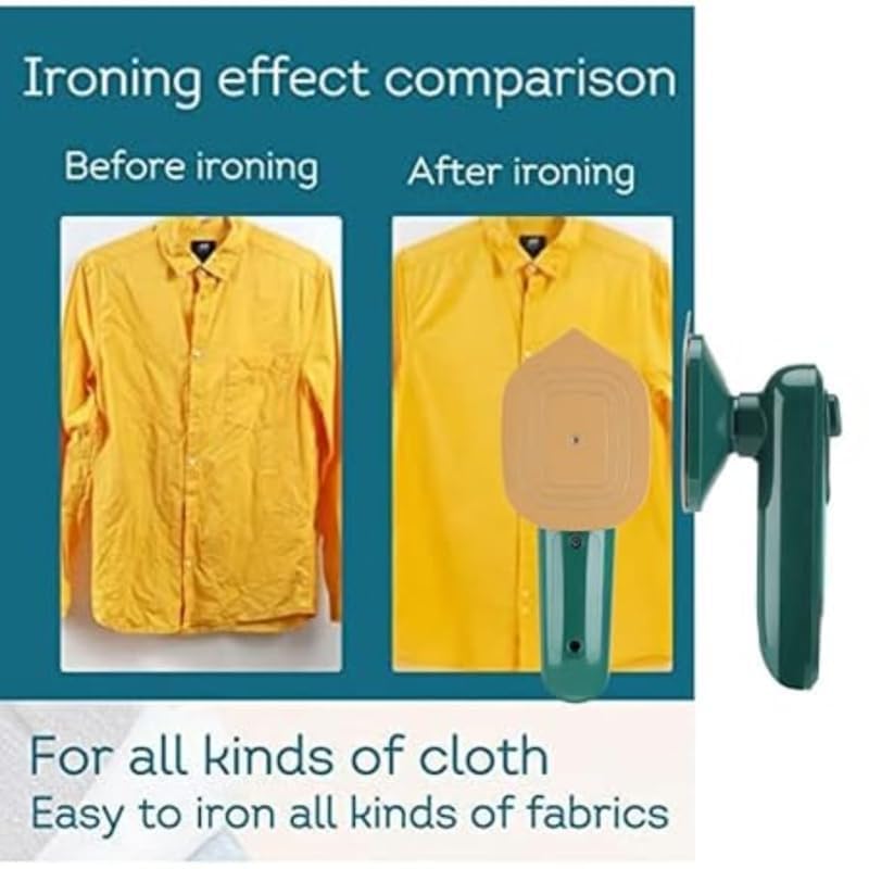 Mini Portable Steam Iron for Clothes Compact Travel Ironing Device Quick Use Dry & Steam Function Lightweight Clothes Refreshing Tool for Home, Office & Travel