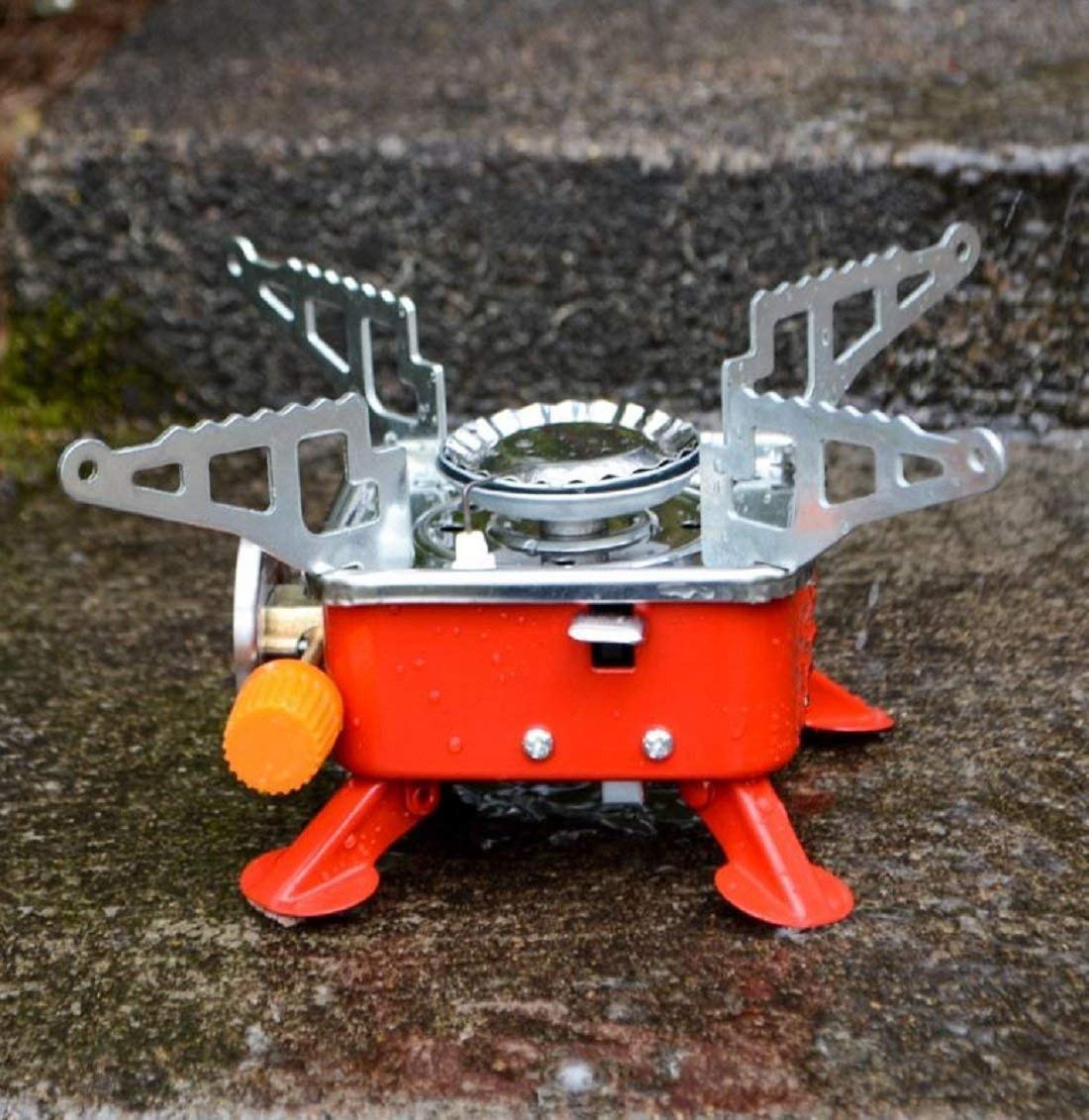 camping gas stove - Outdoor Stove | camping stove - 2800W- Ultra Light Folding Picnic Cooking Gas Burners Folding Stove With Storage Bag - Emergencey stove, Stainless Steel