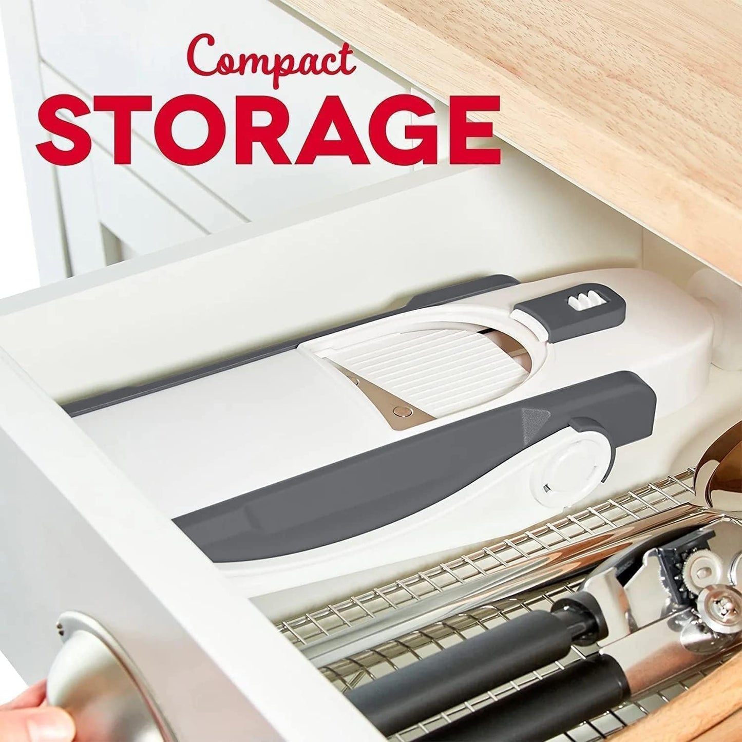 Vegetables Cutter for Kitchen, Mandoline Slicer and Chopper, Potato Chips Cutter, Onion Chopper, 5 in 1 Multifunctional Push and Cut Vegetable Shredder, Spring Slicer, Grater with Steel