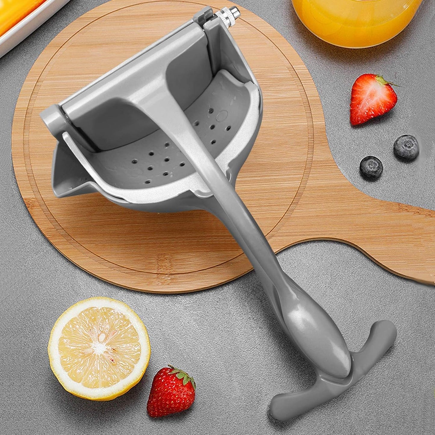 Aluminum Hand Press Juicer Manual Citrus & Fruit Juicer for Kitchen Use Sturdy Metal Juicer for Home, Kitchen & Bar Easy-to Use Manual Machine