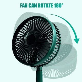 Powerful Rechargeable Table Fan with Height and 3 speed Adjustable Folding Telescopic Table Fan for Office Desk for Home,kitchen