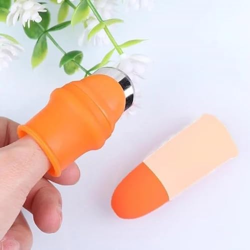 Thumb Knife with 1 Finger Protectors | Kitchen Cutter Set for Vegetables, Fruits & Herbs | Includes Garlic Peeler | Handy Kitchen Tool for Easy Food Prep