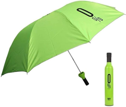 Wine Bottle Umbrella Windproof Double Layer Compact Umbrella with Bottle Cover for UV Protection & Rain, For Men, Women, and Kids (Multicolor)