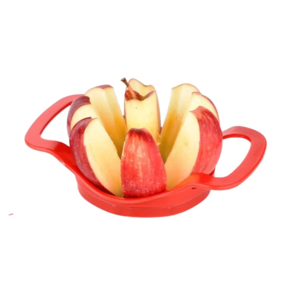 Apple Slicer Wedger Cutter Divider Corer Pitter, 8 Stainless Steel Blades, Non-Slip Handle, Kitchen Tool - Red