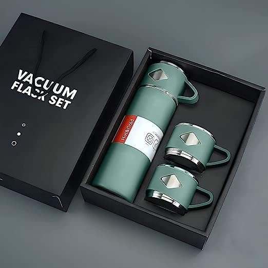 Folding electric kettle + vaccum Flask set combo