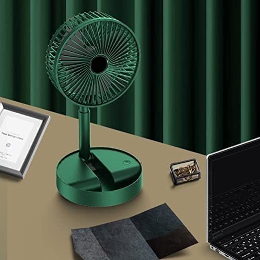 Powerful Rechargeable Table Fan with Height and 3 speed Adjustable Folding Telescopic Table Fan for Office Desk for Home,kitchen
