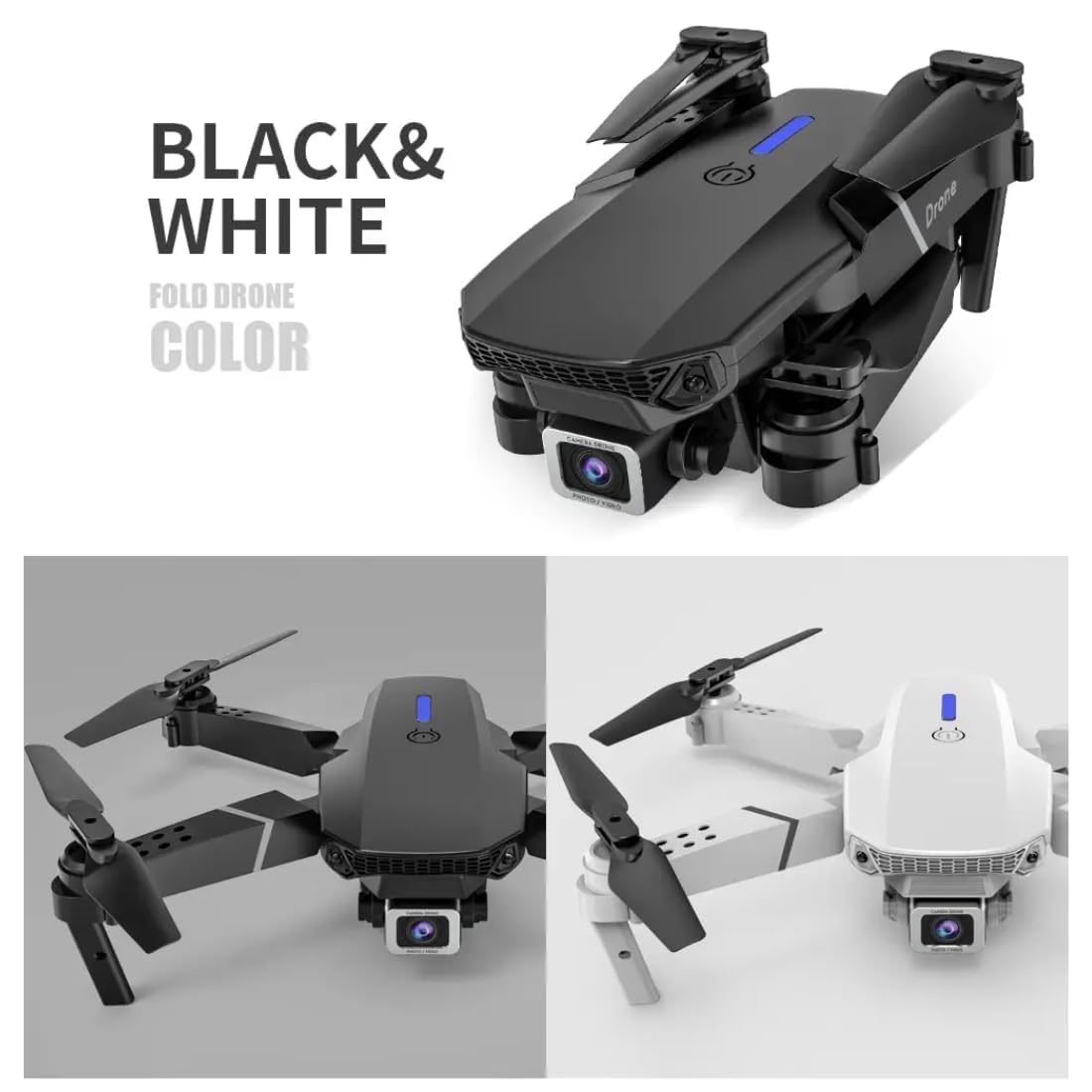 Drone with 4k Camera Foldable 1080P HD Drone with FPV Live Video, Smart Gestures Selfie, Altitude Hold, One Key Take Off/Landing, 3D Full Series Flips, Headless Aerial Photography