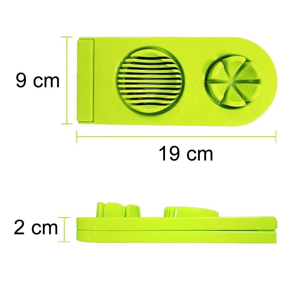 Multi-Segment 2-in-1 Egg Cutter and Slicer for Sliced and Evenly Cut Hard-Boiled Eggs, Ideal for Salad, Sandwiches, and Garnishing