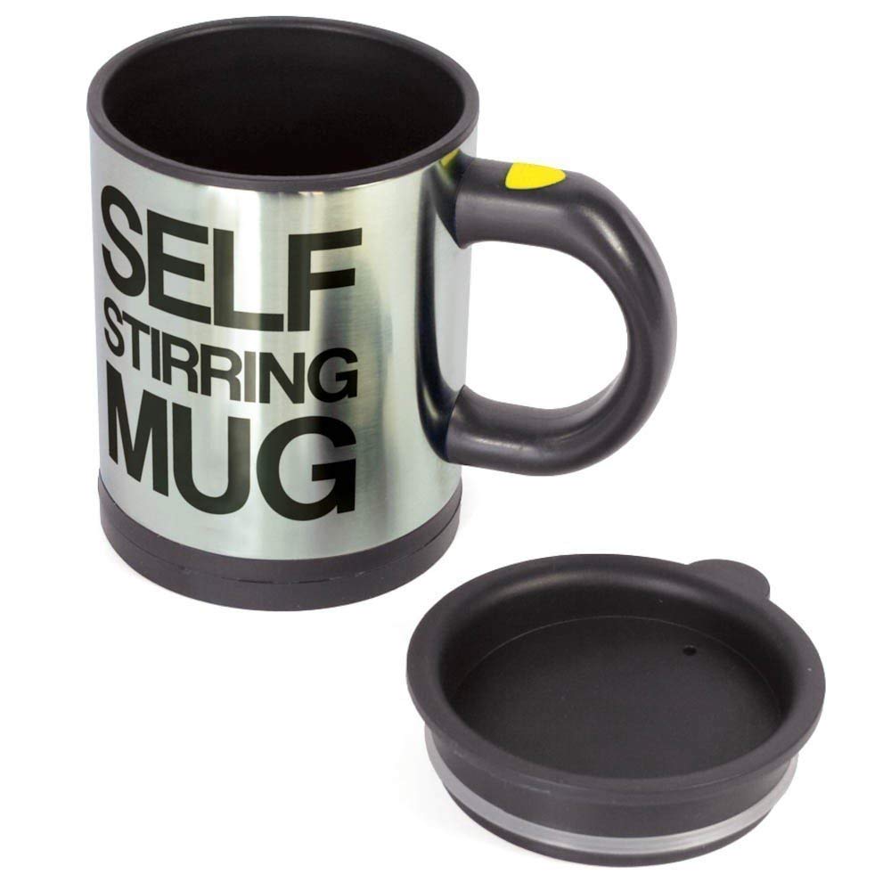 Self Stirring Coffee Mug Cup -Funny Electric Stainless Steel Automatic Self Mixing&Spinning Home Office Travel Mixer Cup Best Cute Christmas Birthday Gift Idea for Men Women Kids
