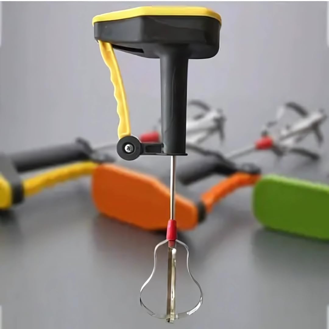 Manual Hand Blender  Heavy-Duty Stainless Steel Beater for Lassi, Buttermilk, Cream, Eggs & Batter Mixing  Easy Grip Handle & Smooth Rotation