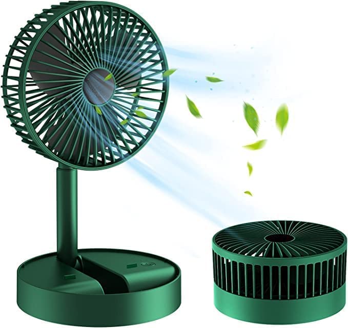 Powerful Rechargeable Table Fan with Height and 3 speed Adjustable Folding Telescopic Table Fan for Office Desk for Home,kitchen