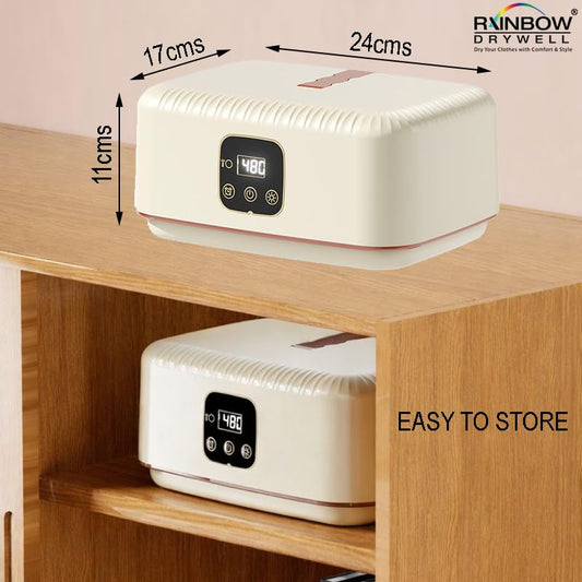 Thermodry Smart Portable Clothes Dryer, Rapid Heating, Foldable Electric Heater with Timer, Energy-Efficient Travel-Friendly Design for Apartments, Travel, Dorms & Small Spaces (600W)