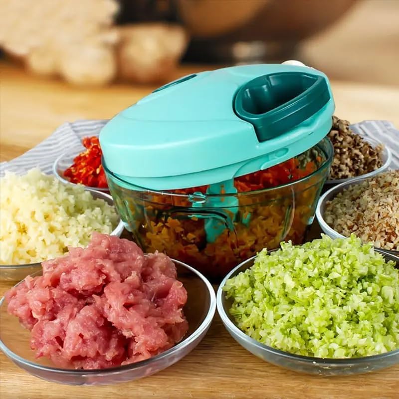 Plastic Manual Vegetable Chopper for Kitchen, Vegetable Cutter for Kitchen, Onion Cutter, Onion Chopper (Multi Colour) (900 ml)