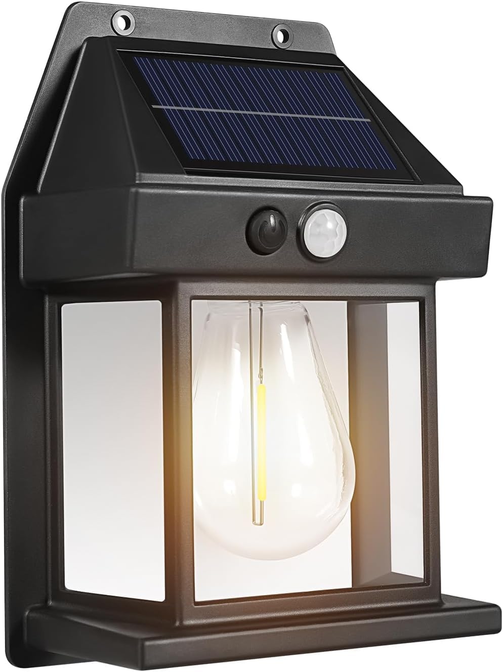 Solar Lights Outdoor, Wall Sconce Motion Sensor, 3 Lighting Modes Waterproof Solar Security Wall Lantern Light Fixtures for Garden Yard Patio Fence Outside Decorative