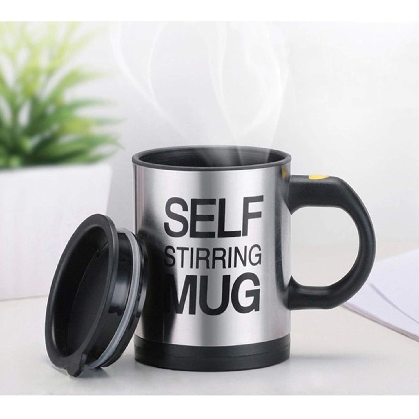 Self Stirring Coffee Mug Cup -Funny Electric Stainless Steel Automatic Self Mixing&Spinning Home Office Travel Mixer Cup Best Cute Christmas Birthday Gift Idea for Men Women Kids