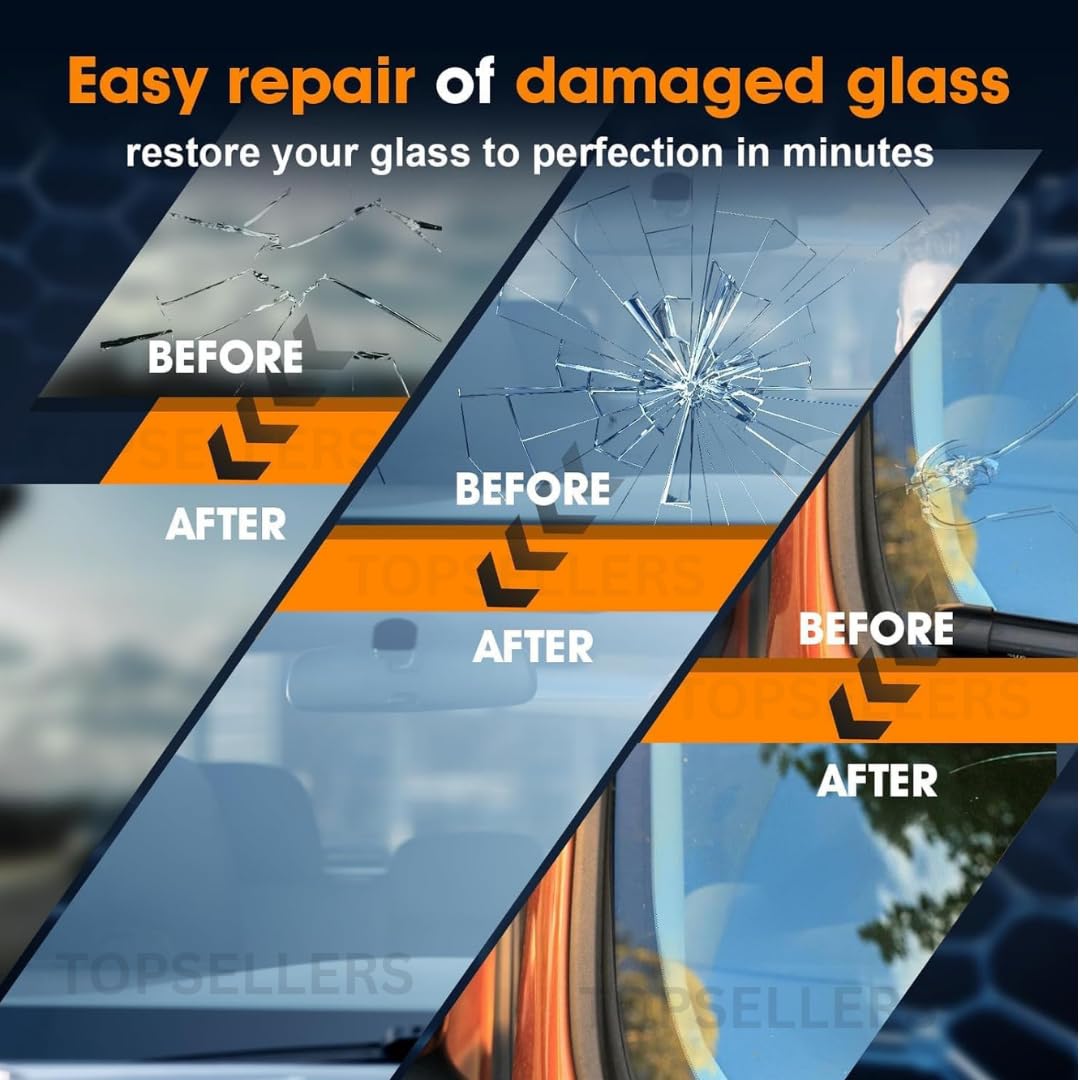WINDSCREEN GLASS CRACK REPAIRING KIT