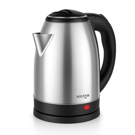 1.5L PKOSS Stainless Steel Electric Kettle | 1350 Watts| Elegant Design | Cool-touch Handle and Lid | Automatic Cut-Off and Single-Touch Lid Locking | Black | 1Y Warranty | ISI Certified