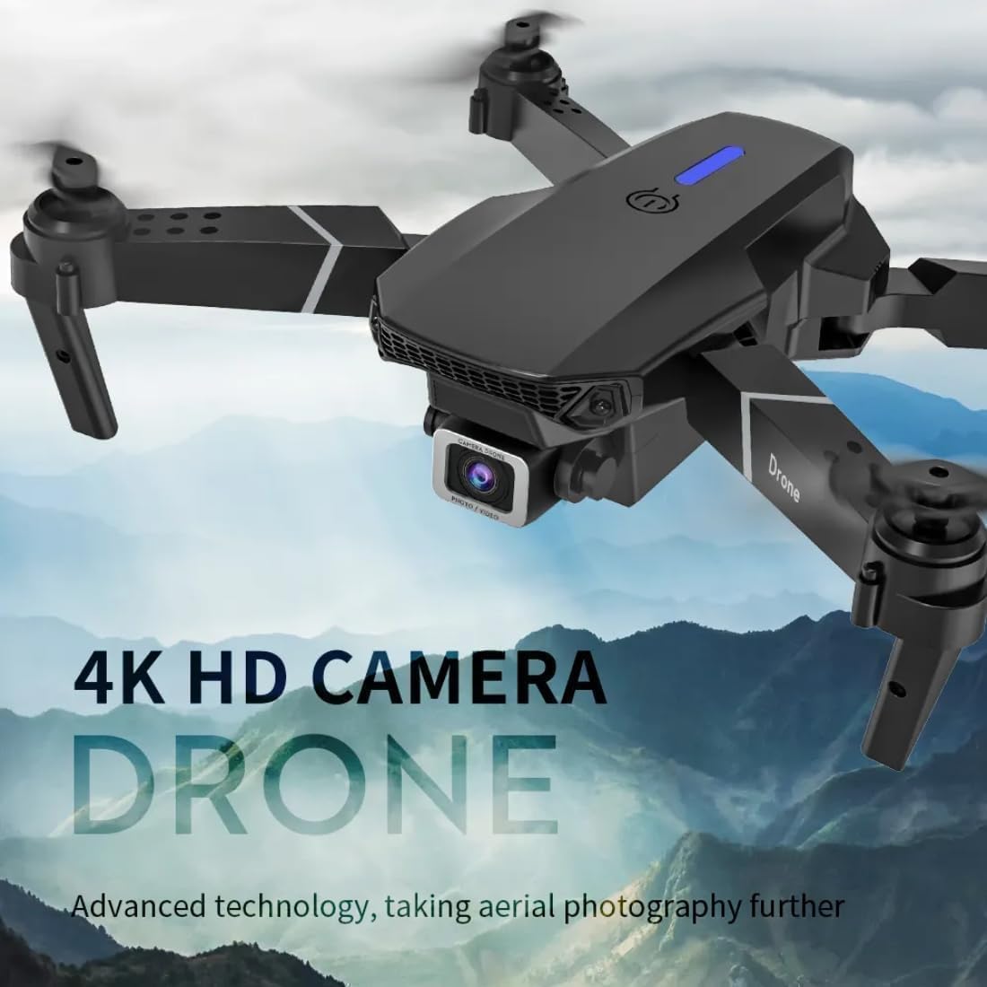 Drone with 4k Camera Foldable 1080P HD Drone with FPV Live Video, Smart Gestures Selfie, Altitude Hold, One Key Take Off/Landing, 3D Full Series Flips, Headless Aerial Photography