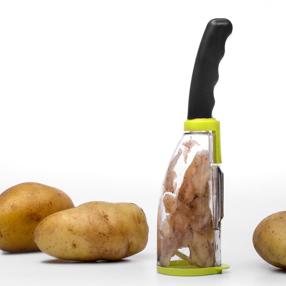 Wonderchef Smart Multifunctional Vegetable/Fruit Peeler for Kitchen with Containers, Stainless Steel Blade, Sharp