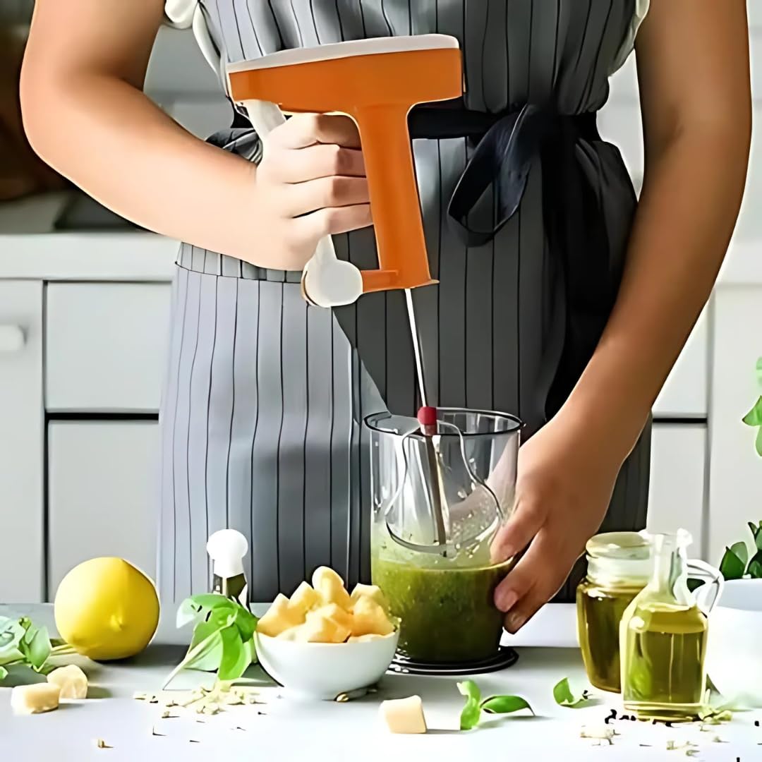 Manual Hand Blender  Heavy-Duty Stainless Steel Beater for Lassi, Buttermilk, Cream, Eggs & Batter Mixing  Easy Grip Handle & Smooth Rotation