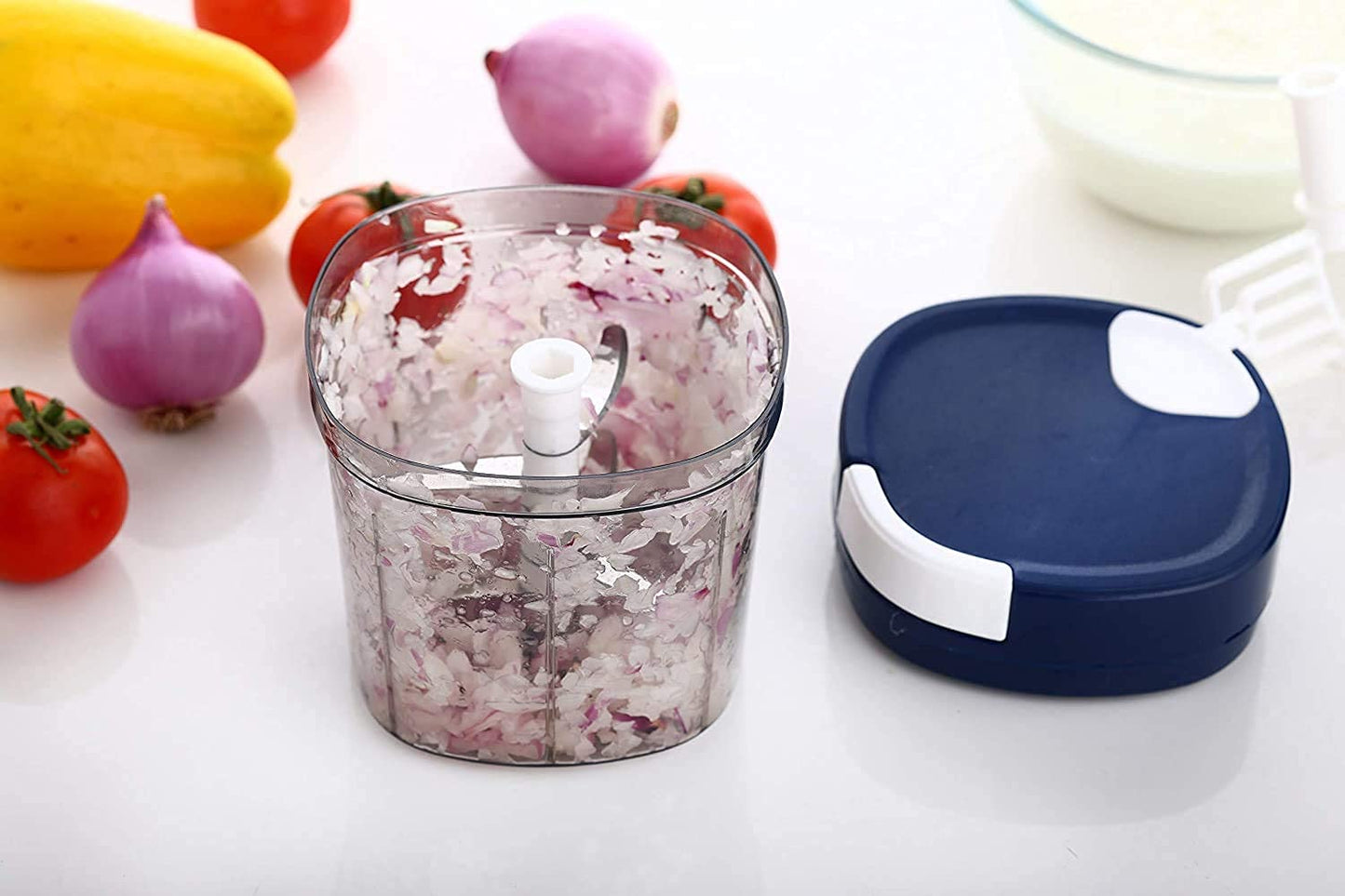 Fashion Big Size Square Chopper Kitchen Dori Chopper Handy Vegetable and Fruit Chopper Manual Chopper Onion Chopper Cutter