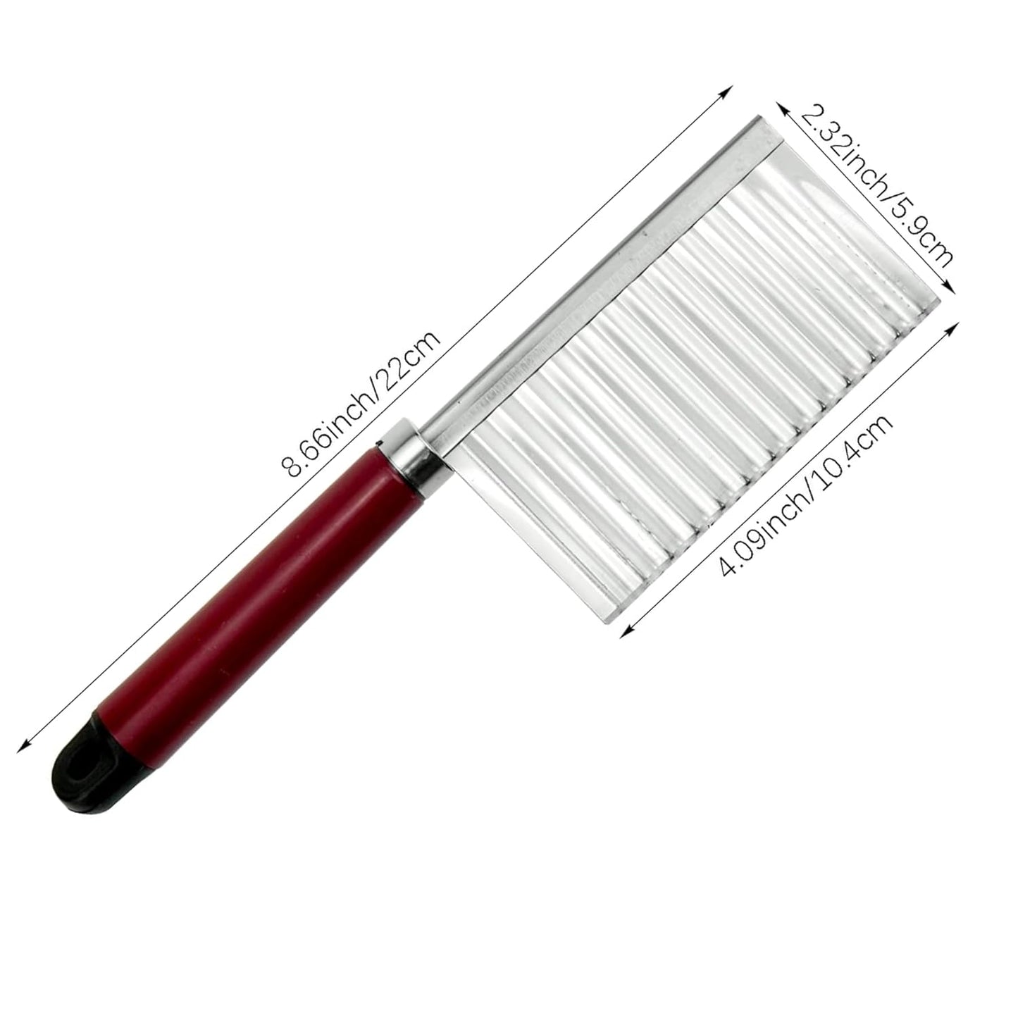 Stainless Steel Crinkle Cut Knife Vegetable Potato Chip Cutter with Wavy Blade Cutter