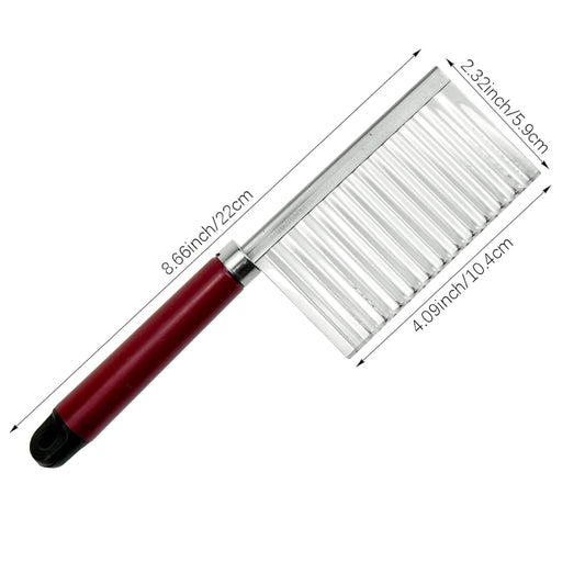 Stainless Steel Crinkle Cut Knife Vegetable Potato Chip Cutter with Wavy Blade Cutter