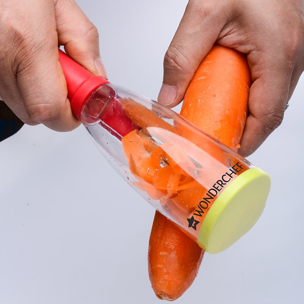 Wonderchef Smart Multifunctional Vegetable/Fruit Peeler for Kitchen with Containers, Stainless Steel Blade, Sharp