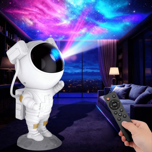 Astronaut Galaxy Projector Night Light – 360° Rotating Nebula Star Projector with Remote Control, Timer & Adjustable Head – Space Lamp for Kids’ Bedroom, Gifts, Gaming Room, Home & Décor