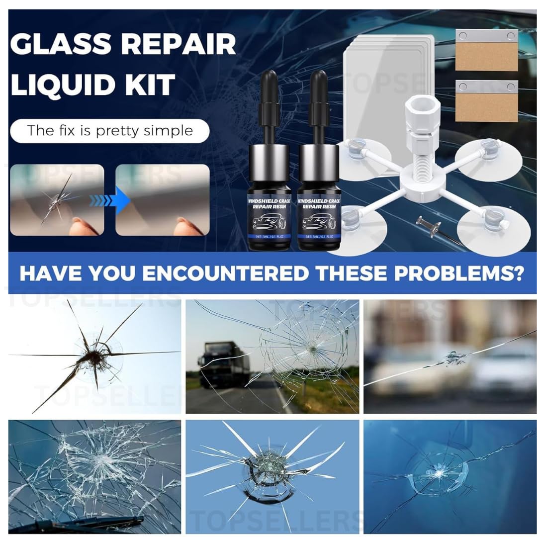 WINDSCREEN GLASS CRACK REPAIRING KIT