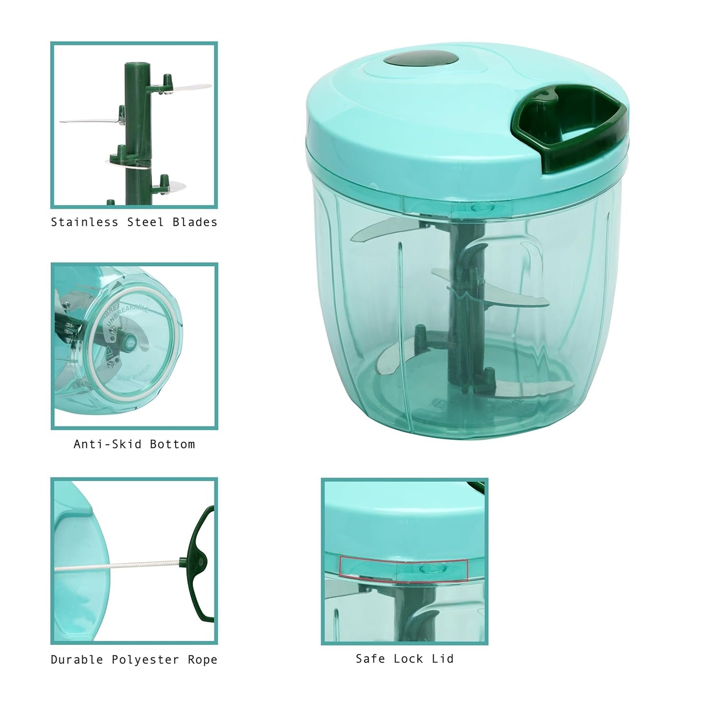 Plastic Manual Vegetable Chopper for Kitchen, Vegetable Cutter for Kitchen, Onion Cutter, Onion Chopper (Multi Colour) (900 ml)