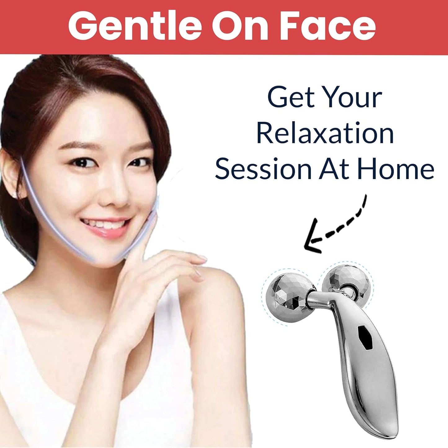 3d Manual Face Massager For Women  Facial Massager & Face Roller For Glowing Skin  Self Care Product  Body Massage Tool