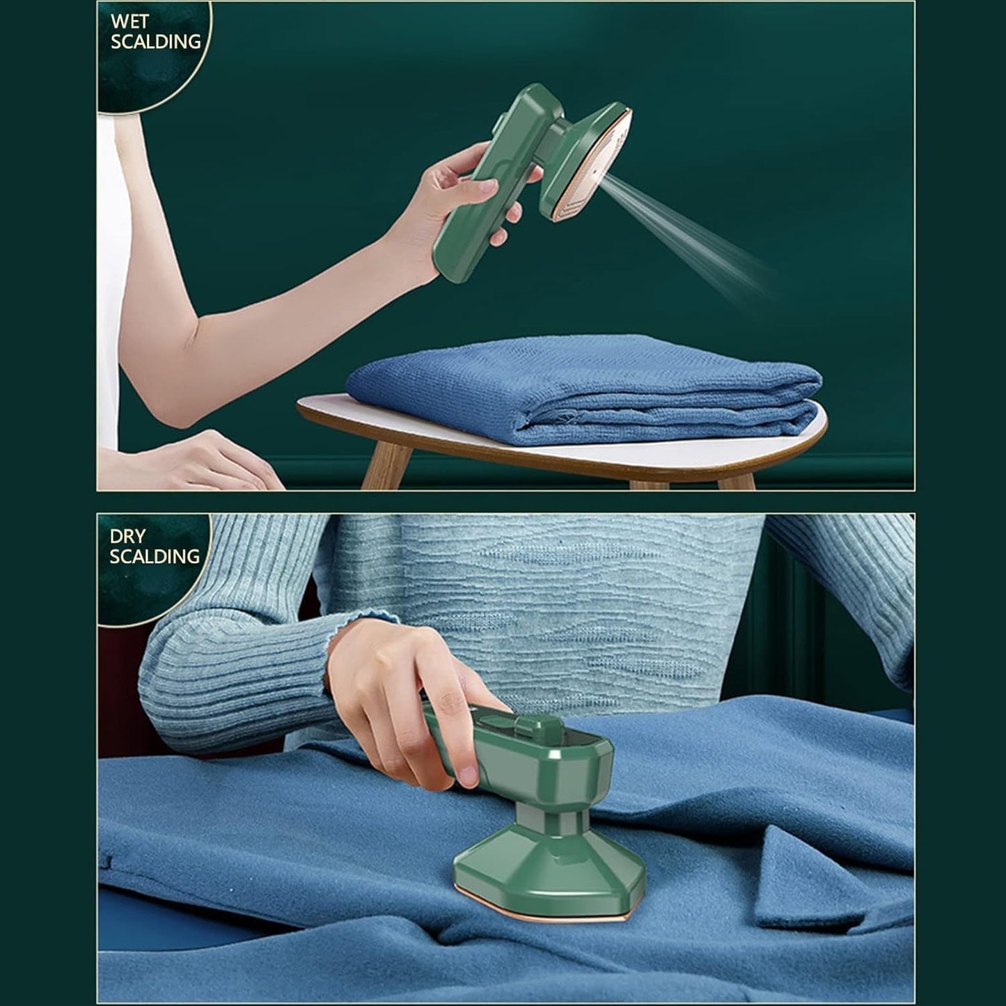 Mini Portable Steam Iron for Clothes  Compact Travel Ironing Device  Quick Use Dry & Steam Function  Lightweight Clothes Refreshing Tool for Home, Office & Travel