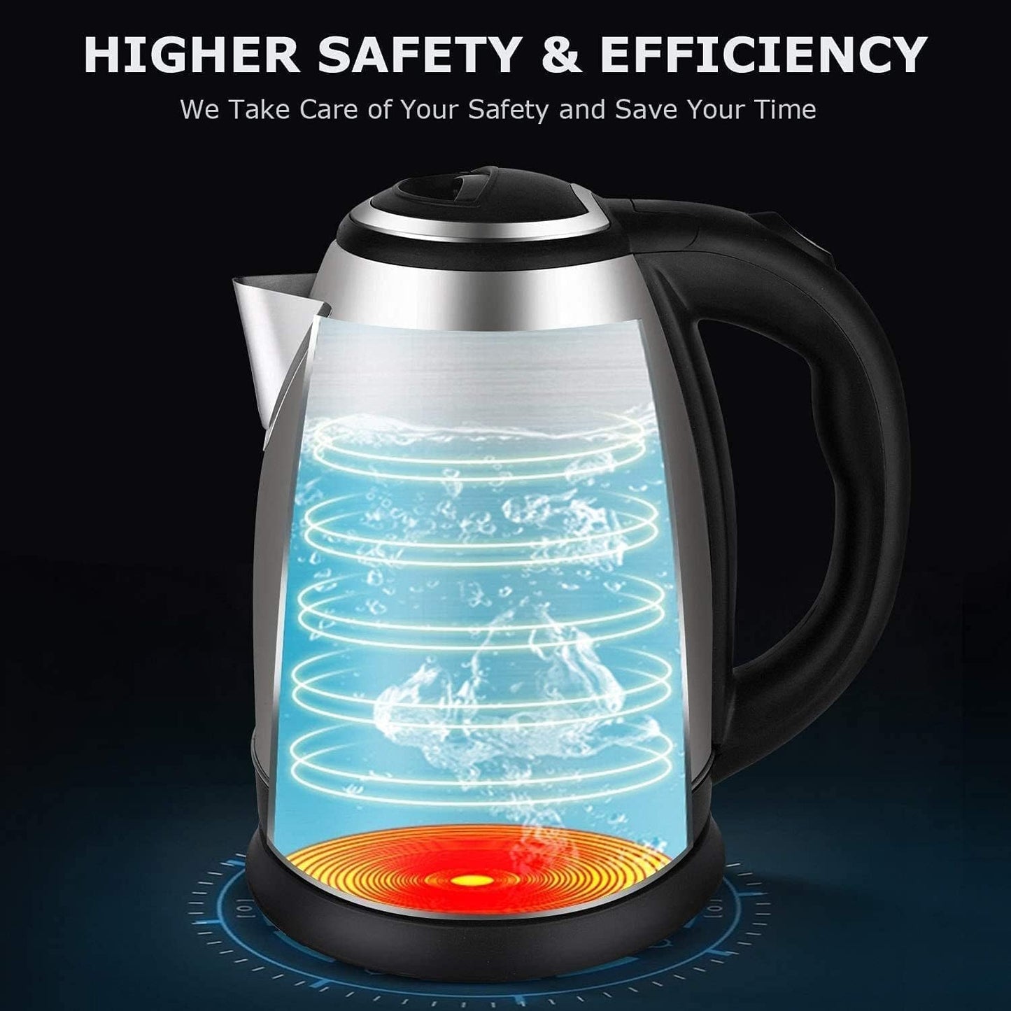 3 in 1 Combo Set Electric Kettle Stainless Steel 1.8 litres, Thermo Vaccum Flask Set with 2 Cups for boiling Water, Making Tea and Coffee, Instant Noodles