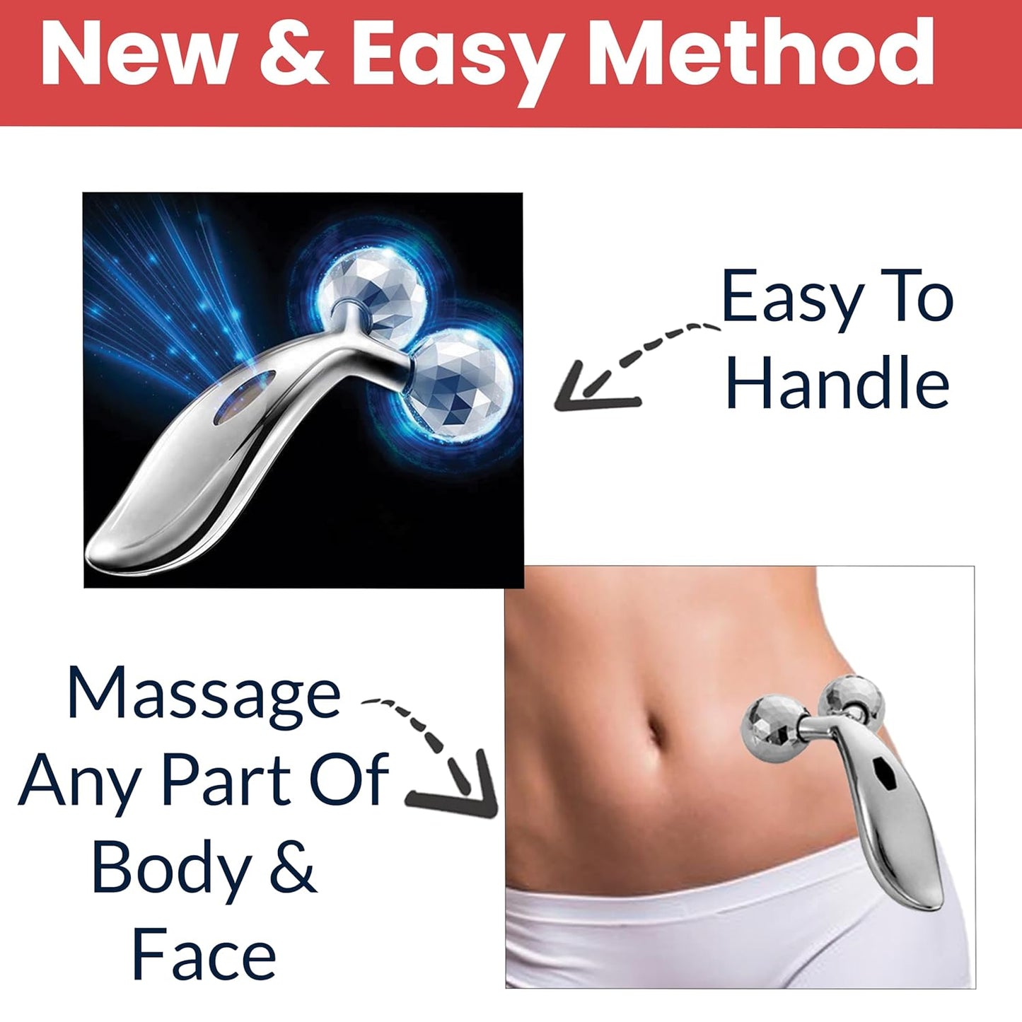 3d Manual Face Massager For Women  Facial Massager & Face Roller For Glowing Skin  Self Care Product  Body Massage Tool