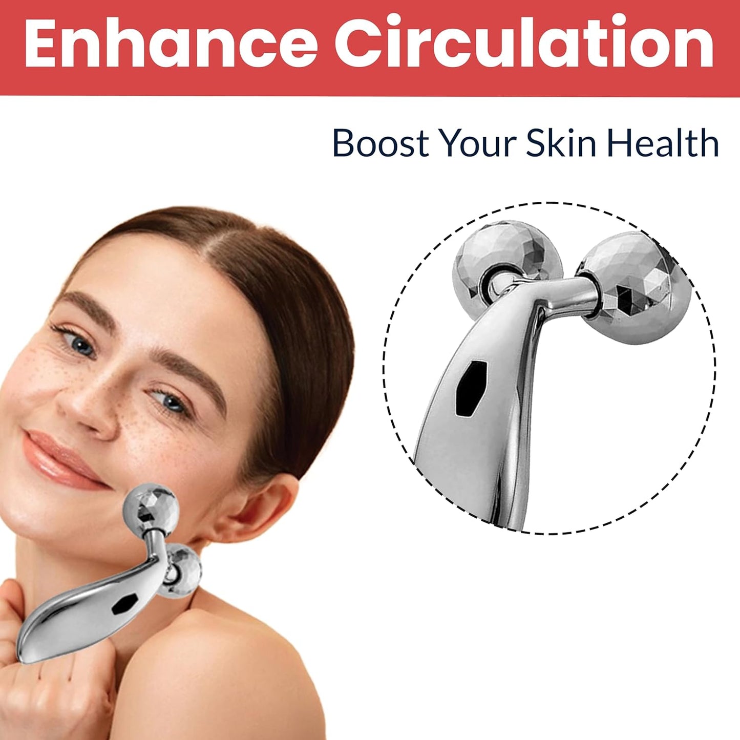 3d Manual Face Massager For Women  Facial Massager & Face Roller For Glowing Skin  Self Care Product  Body Massage Tool