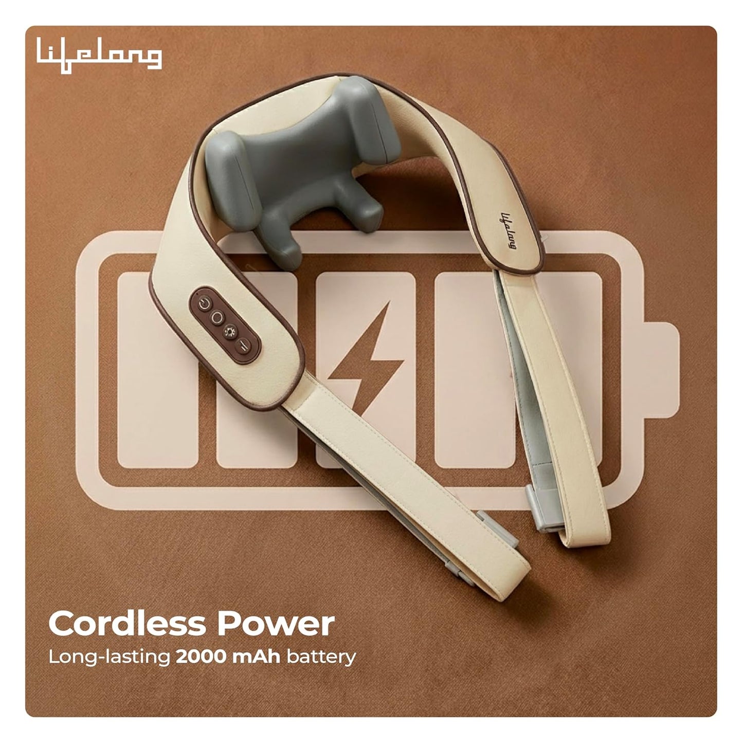 Lifelong Manual Dual Pressure Cervical Neck Shoulder Legs Waist Muscles Pain Relief Massage Roller, Trigger Point Roller, Acupressure Points Self Massager