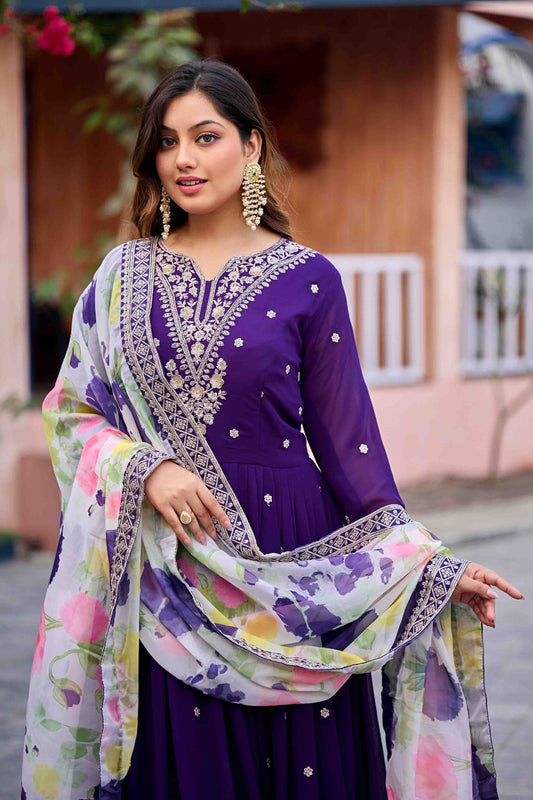 Royal Amethyst Anarkali Set