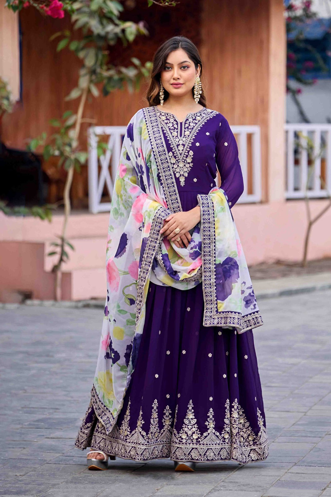 Royal Amethyst Anarkali Set