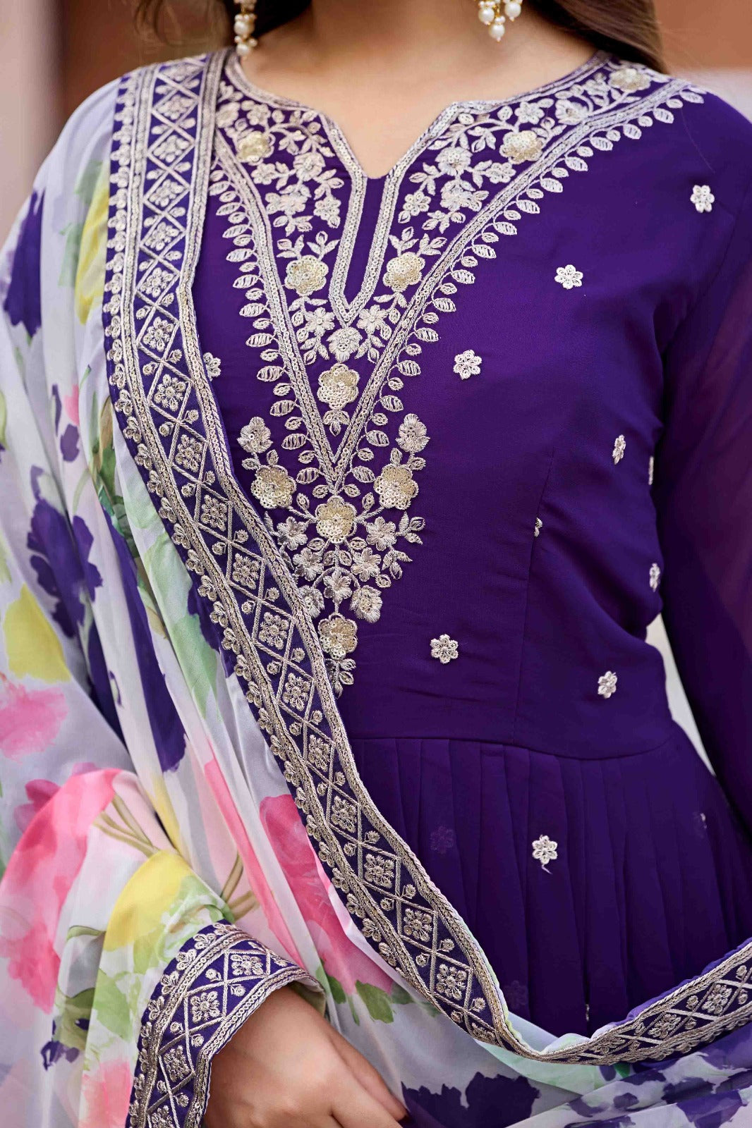 Royal Amethyst Anarkali Set