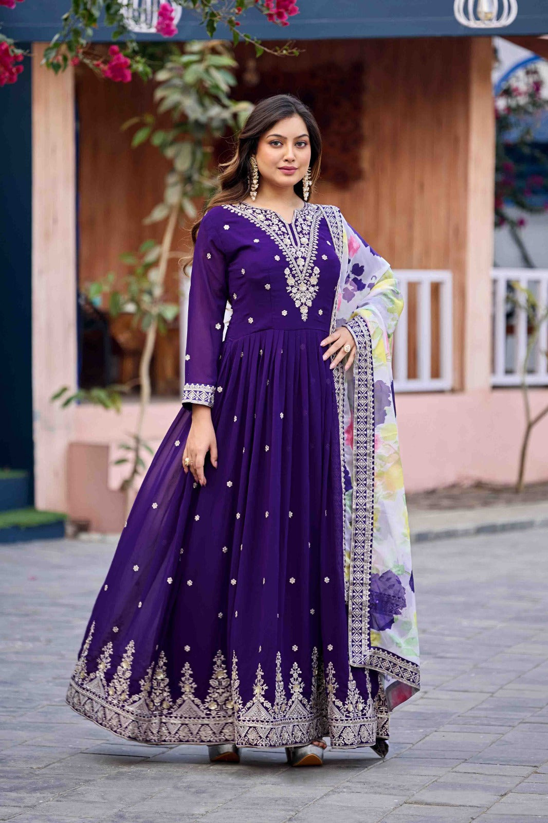 Royal Amethyst Anarkali Set