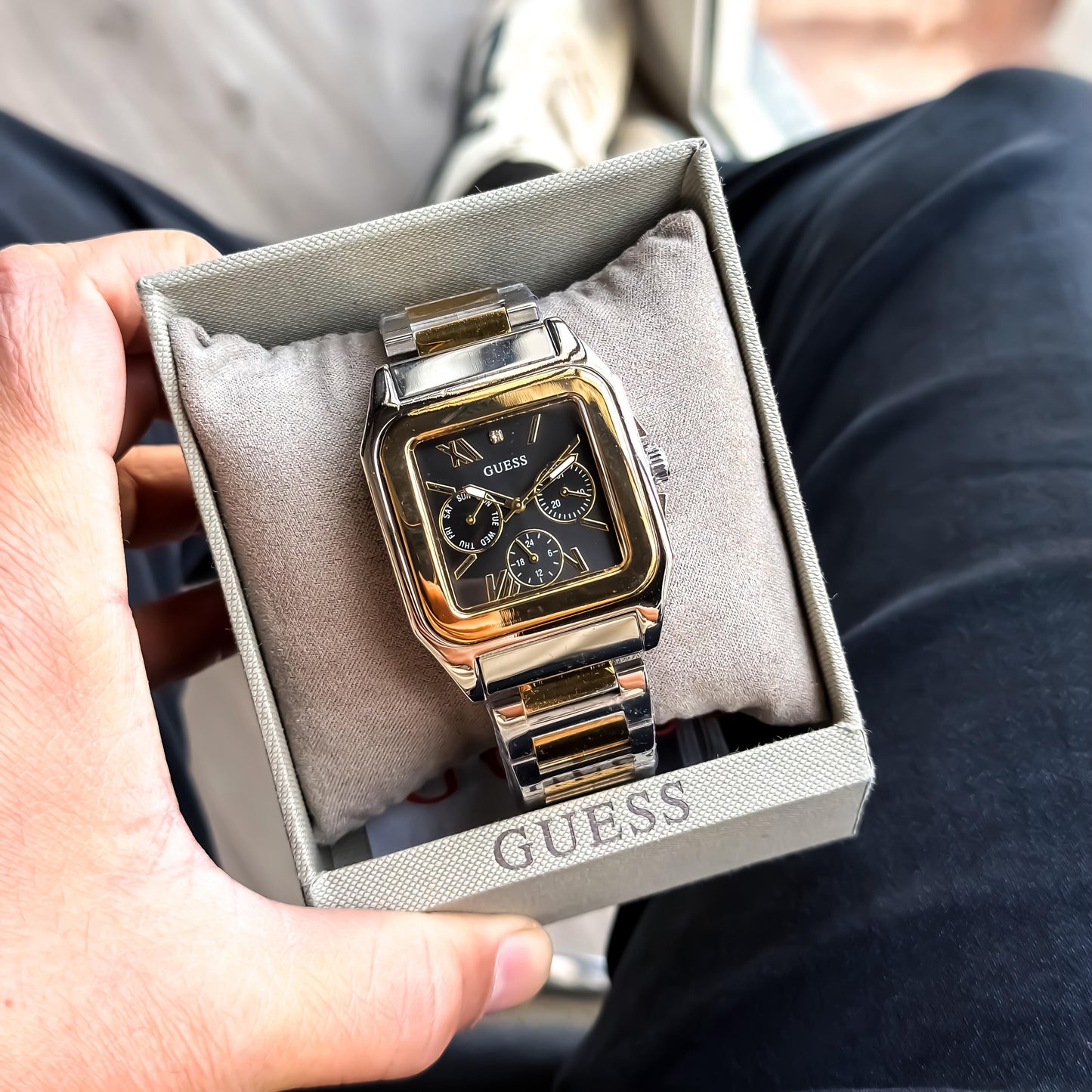 Gold Twotone With Hot Black Dial