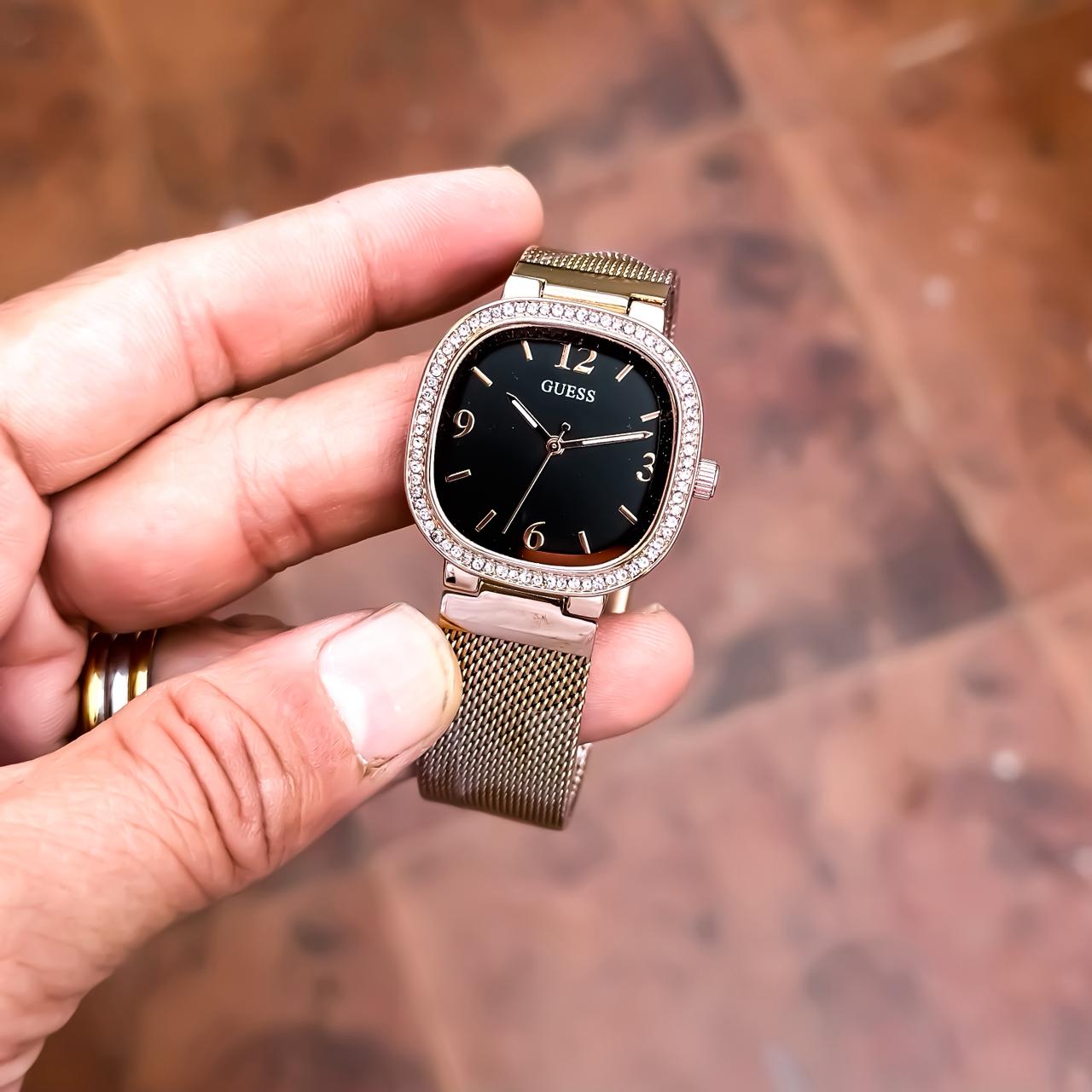 GUESS Ladies Rose Black Watch